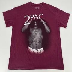 2PAC T-Shirt – 90s Y2K Rap Hip Hop West Coast – Mens Medium Burgundy Tee – EUC
