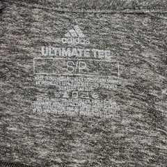 Adidas Ultimate Tee Heathered Dark Gray Short Sleeve Athletic T Shirt Mens S