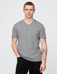 Gap Classic V-Neck Men’s Size M Tall Medium Heather Grey T-Shirt NWT
