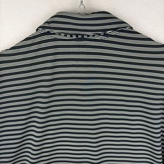 Adidas Golf Men’s Black and White Striped Short Sleeve Polo Shirt