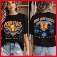 NEW ITEM! New York Knick$ N.B.A Champions 2026 Front and Back T-Shirt Gildan