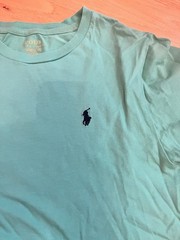 Polo Ralph Lauren Green Polo Pony Logo Cotton Crewneck M (10-12) Classic Fit