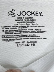 Vintage Jockey Plain White Tee Shirt Men Large Single Stitch set of 2