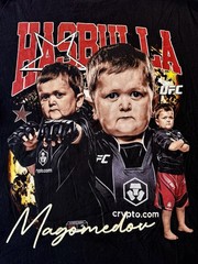 UFC Hasbulla T Shirt L Black PacSun MMA Big Face Rap Hip Hop Comedy Dana Whit