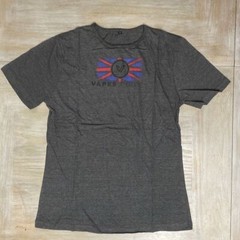 Mens T Shirt Large Dark Grey Marl Short Sleeves Crew Neck Vapes Tee RRP £30
