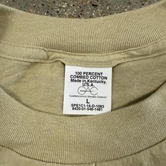 NWOT CAC Combed Cotton Blank Military Issue TShirt Campbellsville Made in USA L