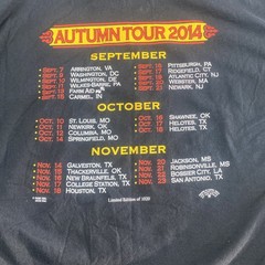 Willie Nelson Shirt Sz XL Mens Trigger In Concert Country Autumn Tour 2015 Black