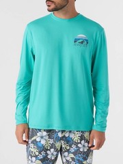 Hang Ten Men’s Tidal Long Sleeve Sun Tee UPF Soft Feel Stretchy Green Size M