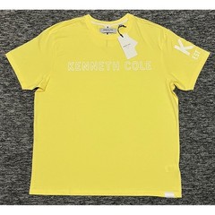 Kenneth Cole New York Mens XL Mellow Yellow Logo Graphic T-Shirt KT9J35MWYA NEW