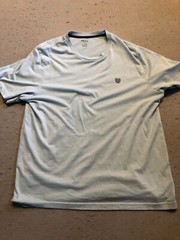 Chaps Shirt Men’s Extra Large Baby Blue Solid Layering Cotton Casual Tee