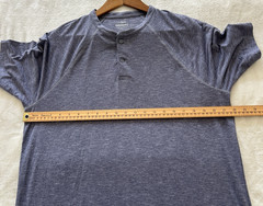 J Crew Mens Performance Henley Shirt Large Gray Lightweight Stretch Casual Tee