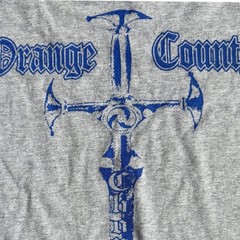 Orange County Choppers Y2K Dagger OCC Biker Graphic Tee, Gray Blue,XXL