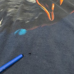 Vintage Y2K USA Flag Bald Eagle Fighter Jet Fruit of the Loom Blue T-Shirt Sz XL
