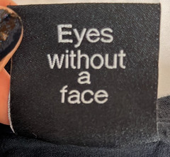 Hockey Eyes Without A Face T Shirt Mens Small Black Graphic Skate Tee NWOT