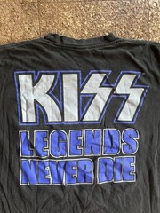 Vintage Kiss Shirt Men’s XXL Black The Farewell Tour Legends Never Die 2000