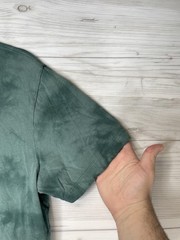 True Religion Shirt Mens Medium Green Tie Dye True RLGN Foil Crew Neck Graphic