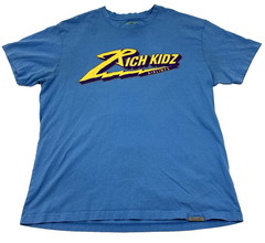 Rich Kidz Airlines Streetwear Urban T Shirt Mens L Daily Hip Hop Tee EUC Blue