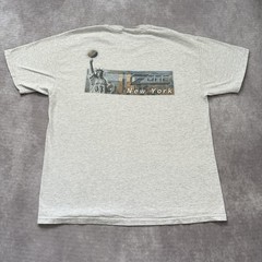 Vintage 2000s ESPN Zone New York Shirt Mens L Gray Statue Liberty Football Tee