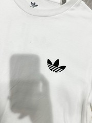 adidas Originals Trefoil Logo White Short Sleeve Crew Neck Cotton Tee Men’s XL