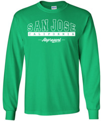 San Jose California State T-Shirt Long Sleeve Graphic Tees Unisex Apparel