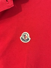 Moncler Polo Shirt Red Men’s XS (Tagged S) Maglia Manica Corta Logo Slim Fit