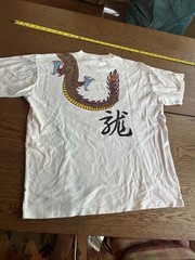 Lai See T-Shirt Hong Kong White XL Dragon Graphic T