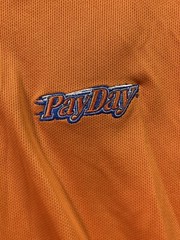 Pay Day Peanut Caramel Candy Bar Polo Button Down Shirt 3XL (Employee) Orange