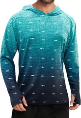 Men’s UPF 50+ Sun Protection Hoodie Shirt Rash Guard Shirt UV Fishing Outdoor
