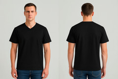 A1 Men’s Black V-Neck T-Shirts| Black |multipack | Soft Cotton | Size 2X- Large