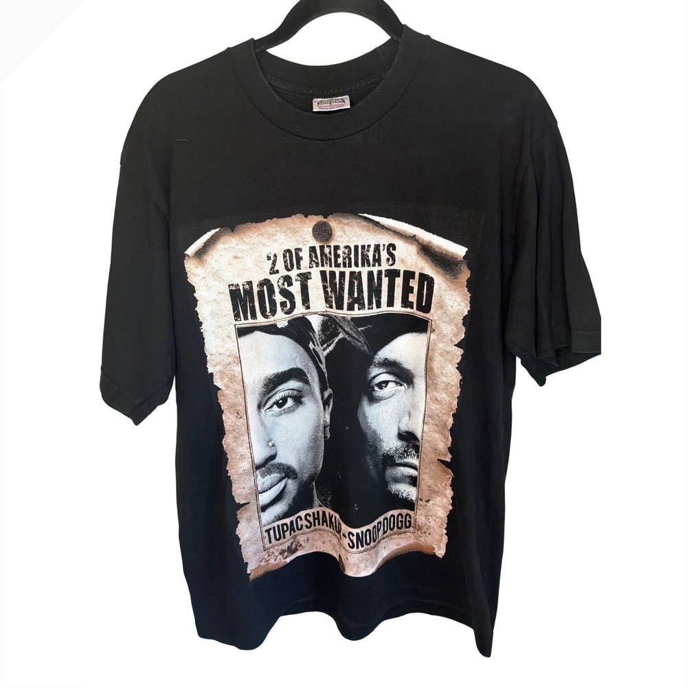 Vintage Pro Club Super Heavy Tupac Snoop Dogg 2 Of Amerikas Most Wanted Mens L