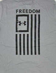 NEW Men’s Under Armour UA Freedom Flag Shirt Grey Black 1374728-035 X-LARGE XL