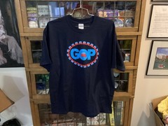 VTG GOP Grand Old Party Elephant SPELL OUT Navy GILDAN T-shirt SZ XL – Cool