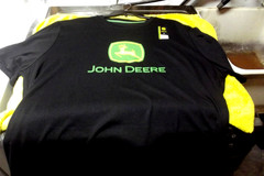 John Deere Black Tee T-SHIRT Logo MEN Size 2XL NEW L@@K