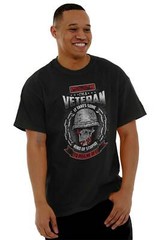 Army Military Skull Veteran Attitude Gift Mens Casual Crewneck T Shirts Tees