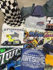 24 Piece Lot 18 Racing T Shirts 6 Hats Nascar, Dirt Reseller Bundle Wholesale