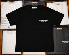 Essentials Fear of God T-Shirt Black 2025 Logo Tee Oversized S-XL New