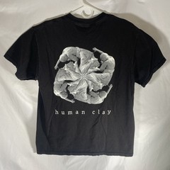 Vintage CREED Shirt Mens Large Black Human Clay 2-sided 1990s- orig. DELTA Tee