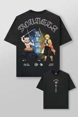 YOUNGLA 4266 DEMON SLAYER KIMETSU NO YAIBA CHARACTER TEES SWORDSMEN DUO – LARGE