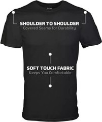 Gildan (6-pack) Black Solid Heavy Cotton Short Sleeve Blank T-Shirt S-2XL