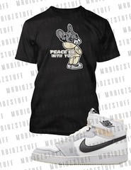 Peace Be with You Graphic Sneaker Tee Shirt Match J1 KO Dog Pro Club Shaka T