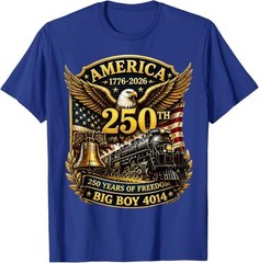 Big Boy 4014 Train USA 250th Anniversary Patriotic American T-Shirt