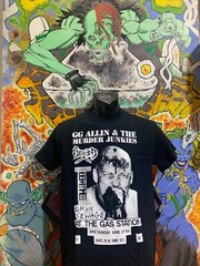 GG Allin & The Murder Junkies “Final Show Flyer Black” shirt Antiseen Meatmen