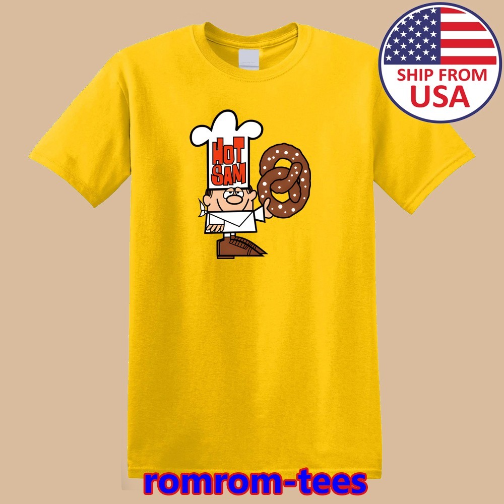 Hot Sam Pretzels Men’s Yellow Size S-5XL