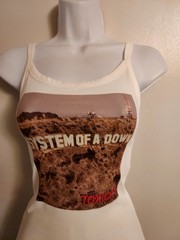 System of a Down tank top Toxicity For Crop Add Note hand album Shirt XXs-2x