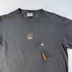 Vintage MOSSIMO Short Sleeve Box Logo T-Shirt Mens Medium Gray Made in USA 90s