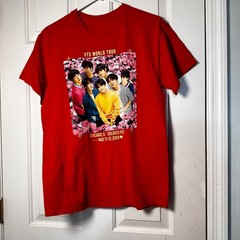 BTS World Tour 2019 Chicago Soldier Field Concert T-Shirt Red Mens Medium K-Pop