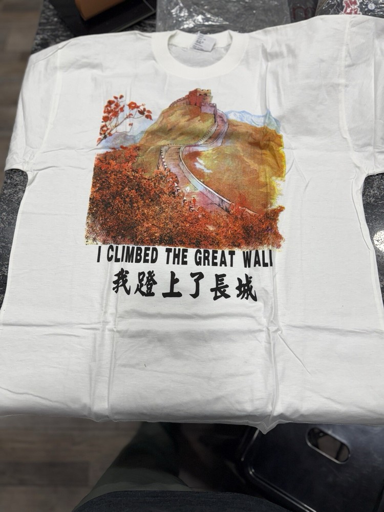 I Climbed The great Wall Of China T Shirt Size 105?