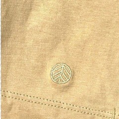 Vustra Premium Organic Cotton Henley Shirt Gilded Beige Mens Size XL Sustainable
