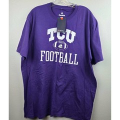 Fanatics TCU Horned Frogs Football T-Shirt Mens XL Purple NCAA Short Sleeve Tee