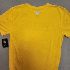 NEW NIKE GREEN BAY PACKERS NFL DRI-FIT YELLOW ON FIELD T-SHIRT MEN’S – Large